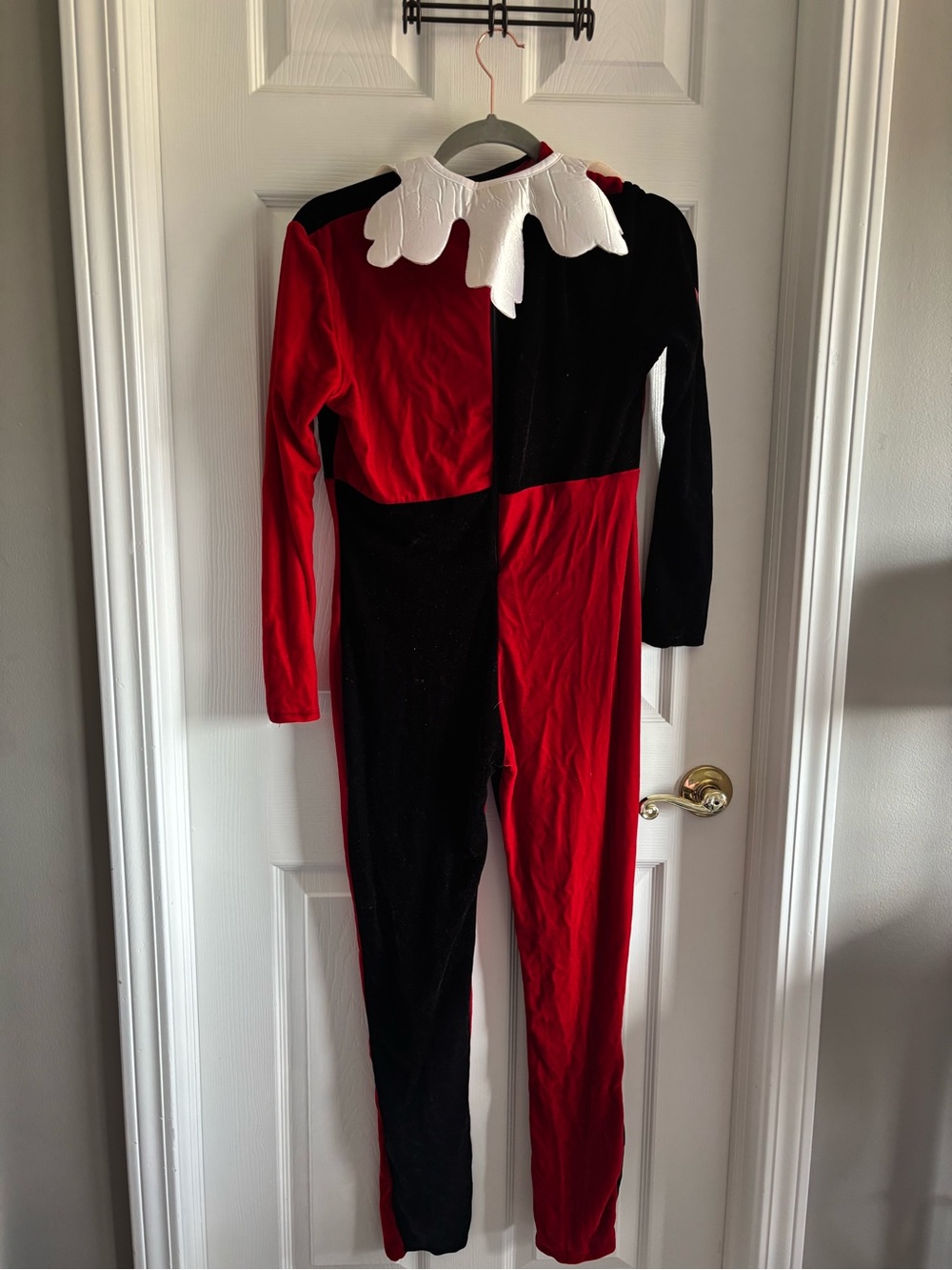 Harley Quinn Red & Black Jester Adult Costume